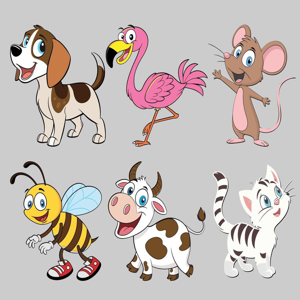 Animal cartoon art vector