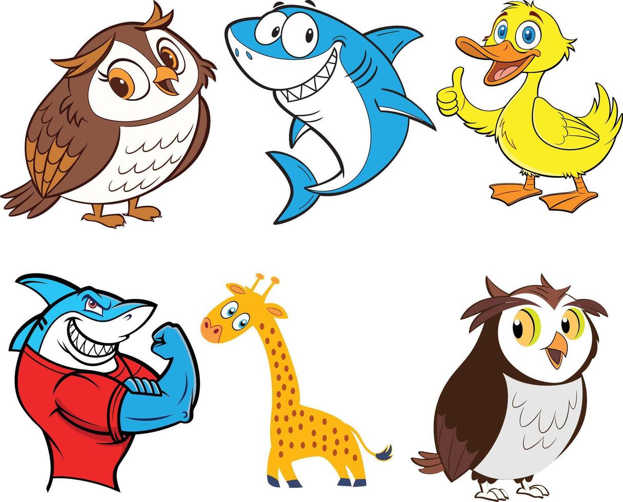 Animal cartoon design art vector