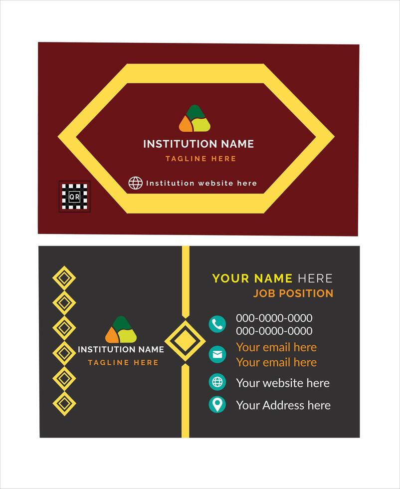 Business card modern day vector
