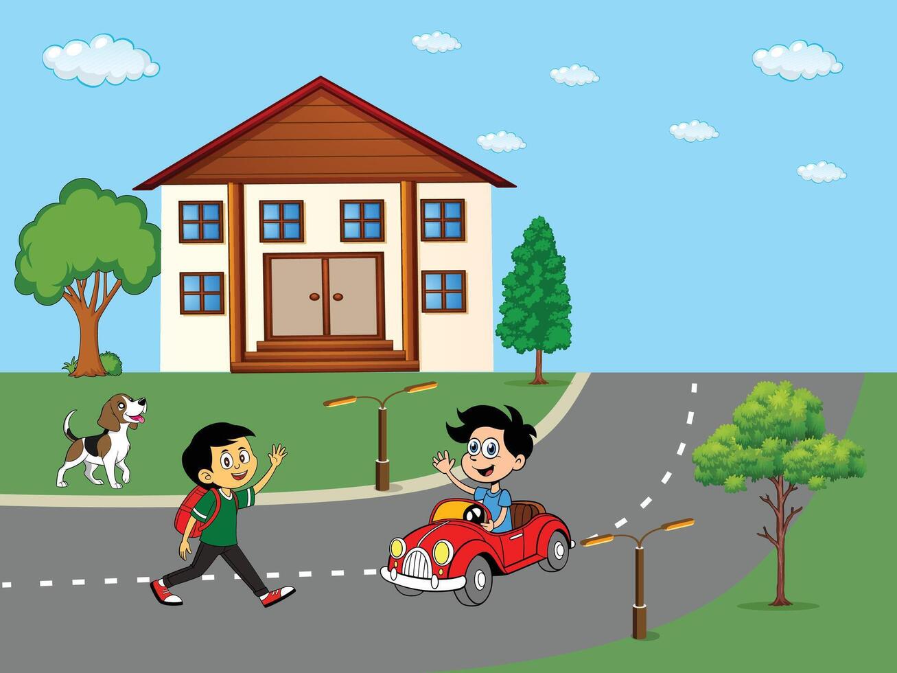 Home design art for animation vector