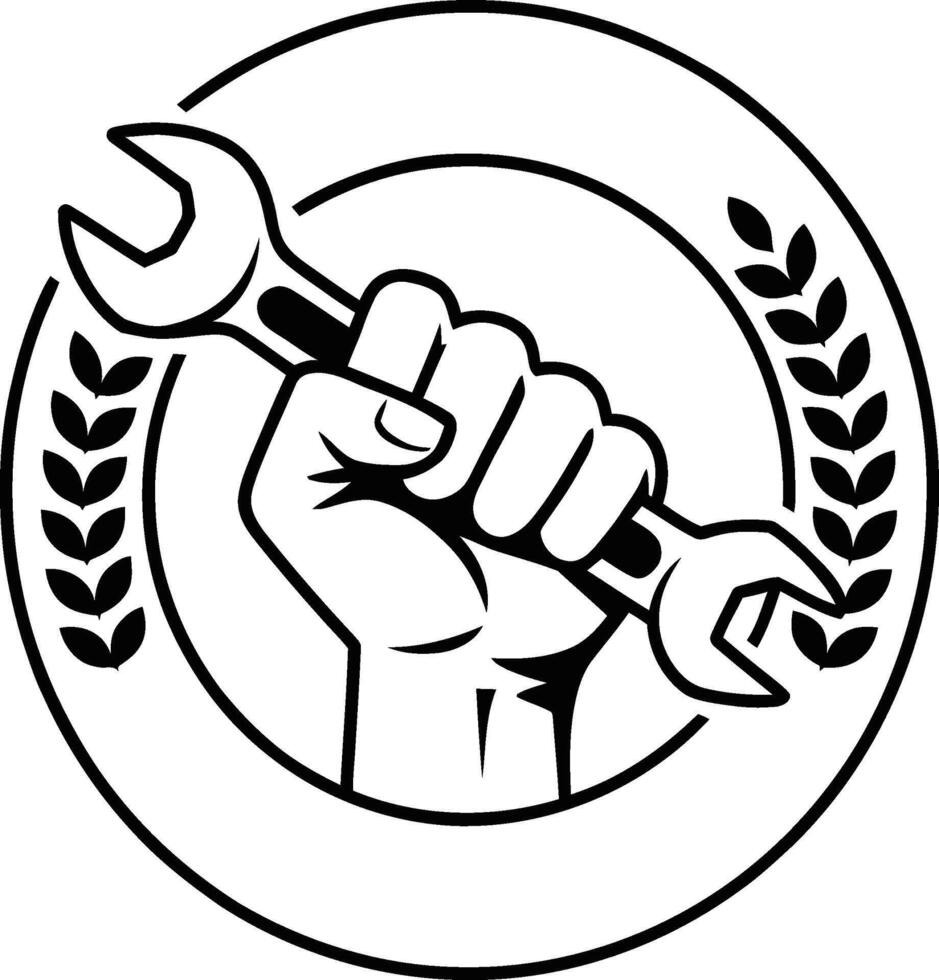 Labour Day Badge Design vector
