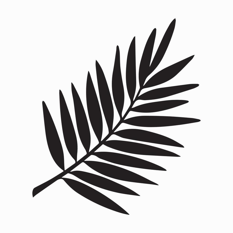Tropical Palm Leaf Design Icon vector