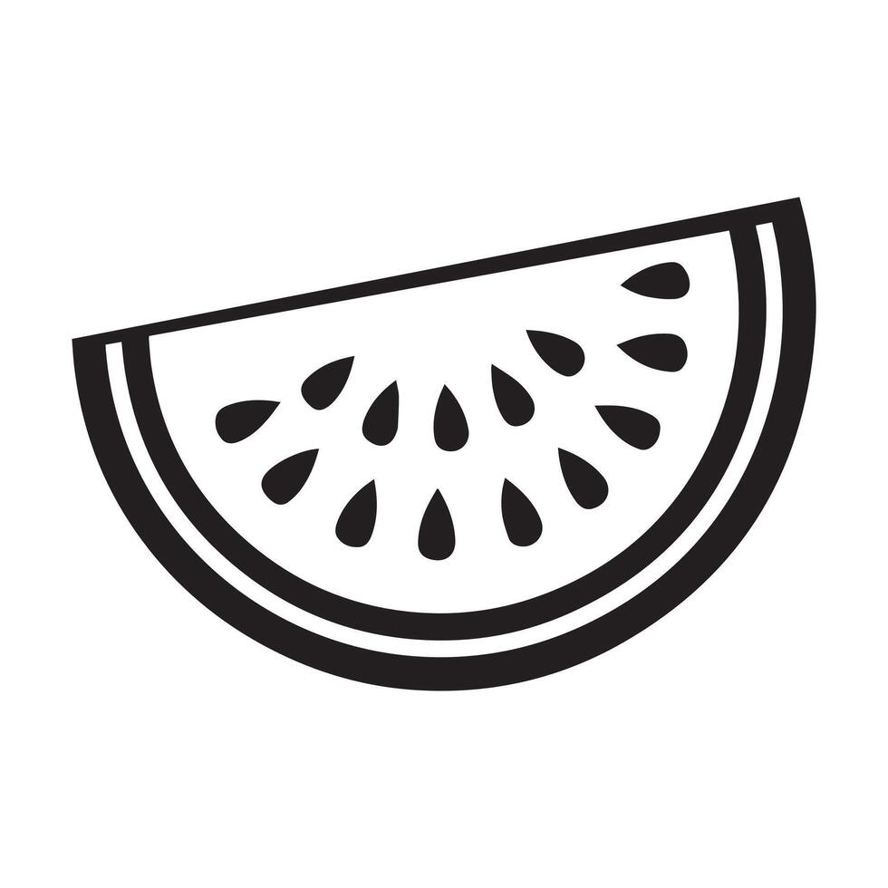 Refreshing Watermelon Slice with Seeds vector