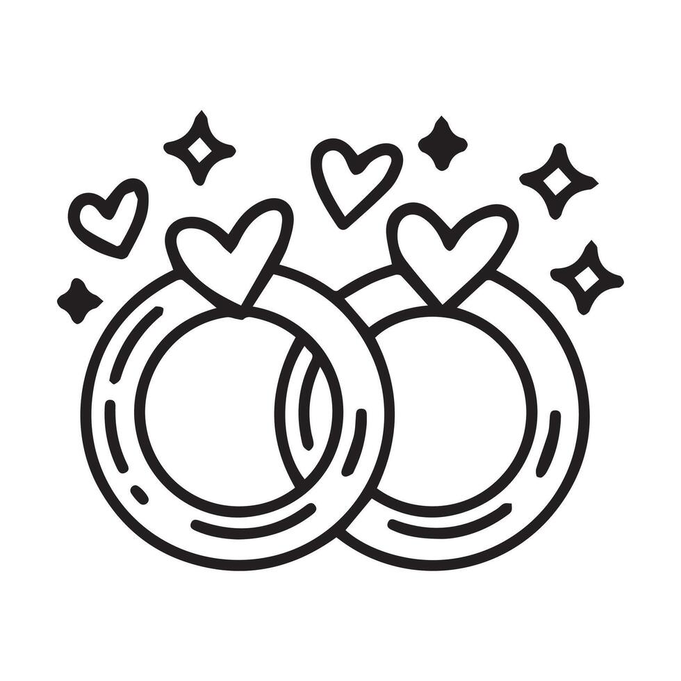 Eternal Love Rings vector