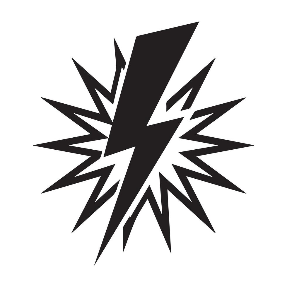 Electric Lightning Bolt Icon vector