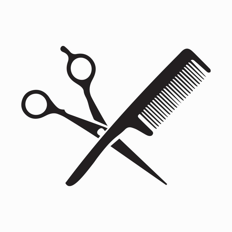 Scissors and Comb Hairdressing Icon vector