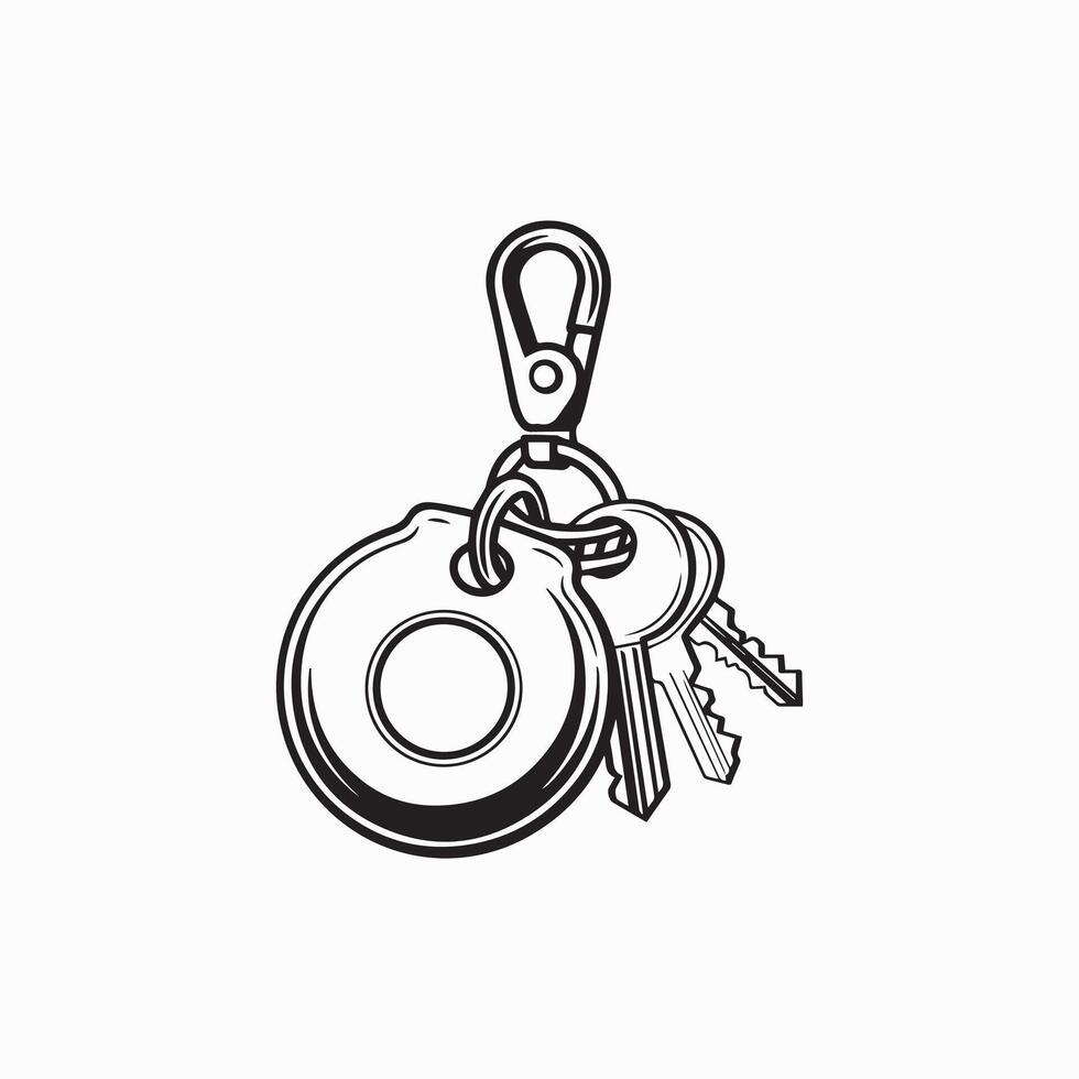 Keychain with Keys Icon Design vector