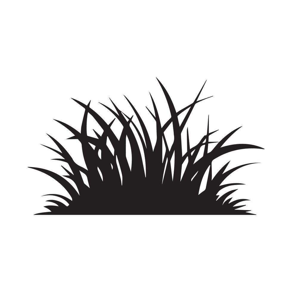 Wild Grass Blades Icon Design vector