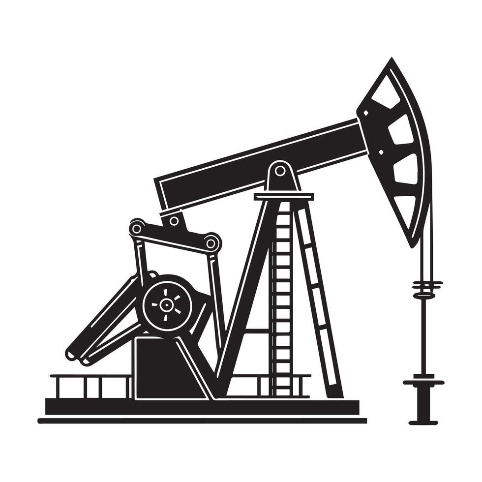 Oil Pumpjack Icon Design vector