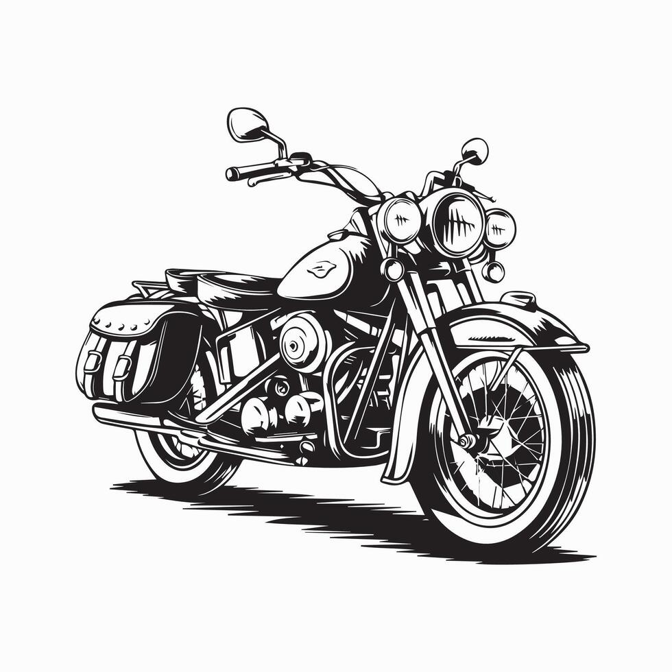 Classic Cruiser Motorcycle vector