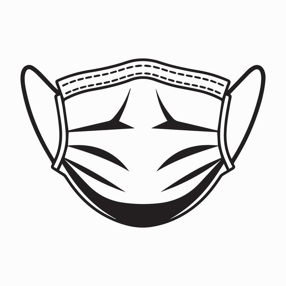 Face Mask Protective Icon Design vector