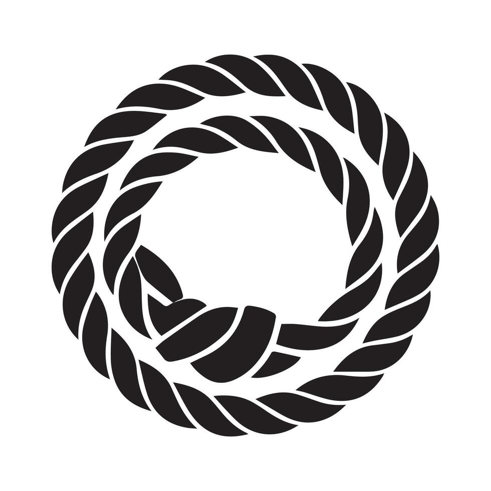 Strong Rope Knot Design Icon vector