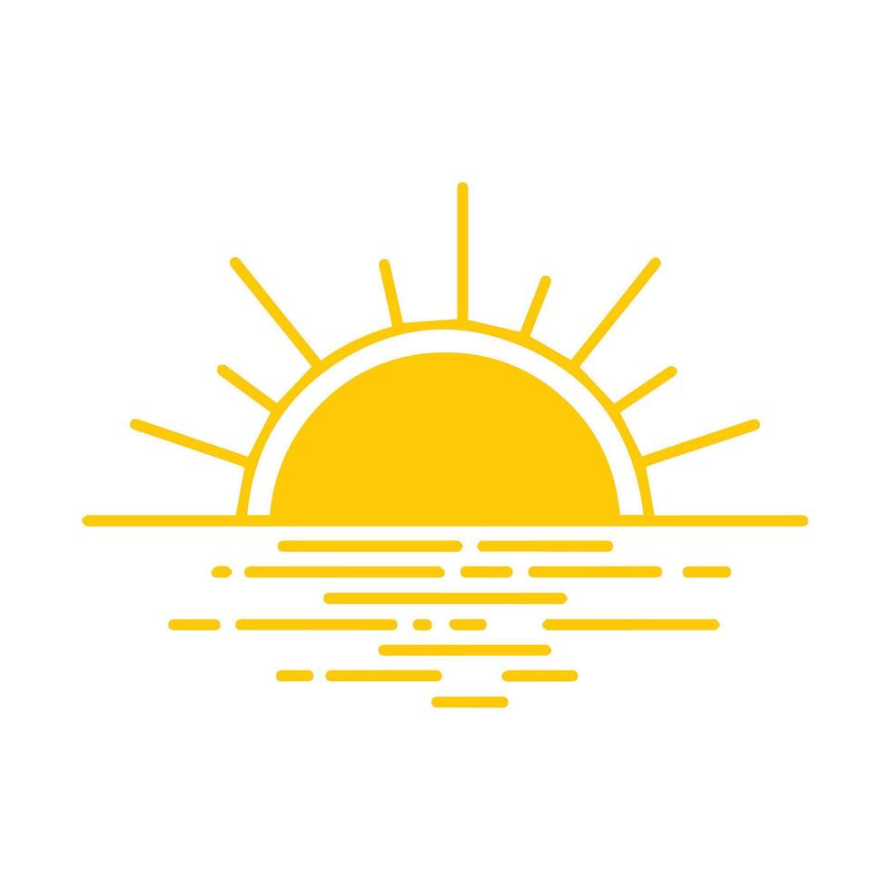 Sunrise Over Calm Ocean Waters vector