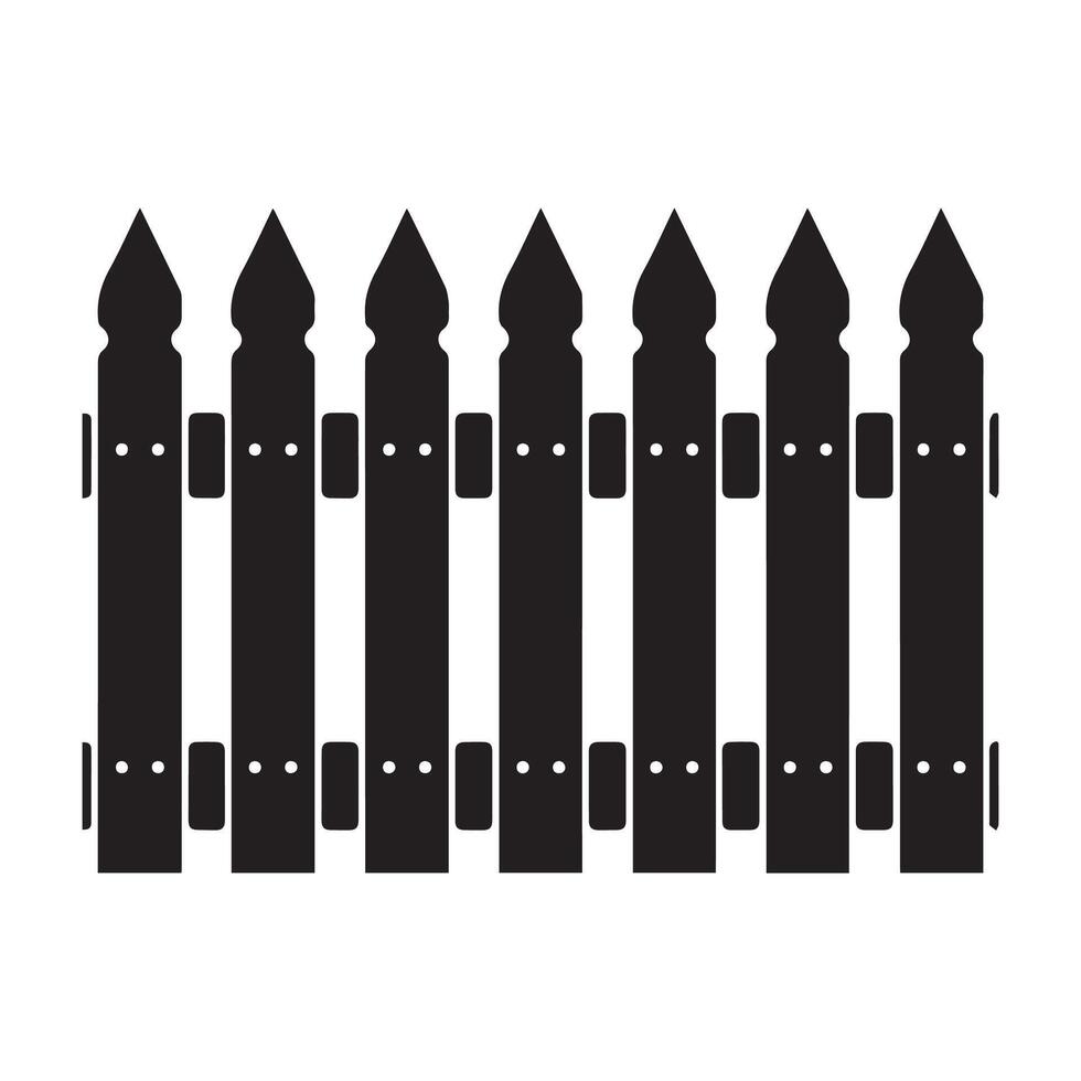 Wooden Fence Picket Icon Design vector