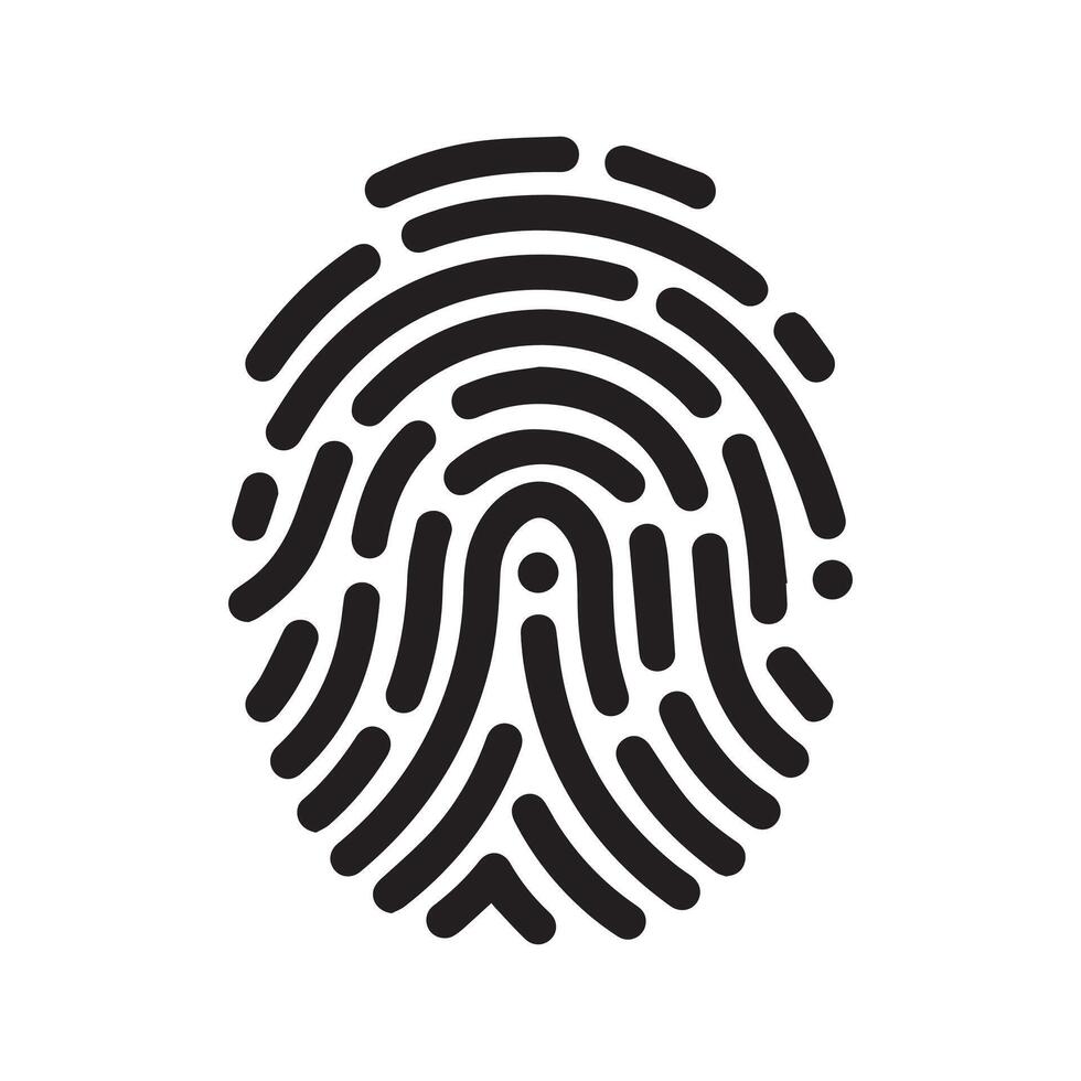 Fingerprint Identity Symbol Icon Design vector