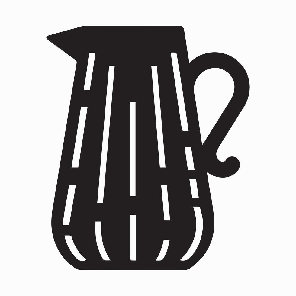 Wicker Jug Pitcher Icon Design vector