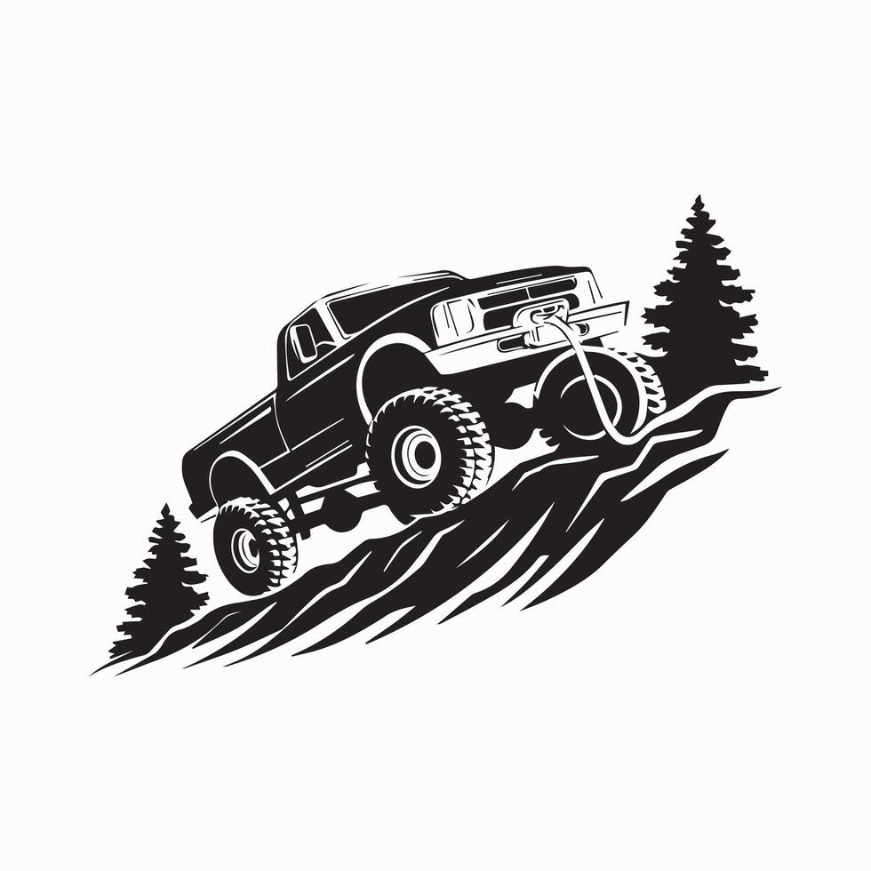 Off-Road Truck Adventure Icon vector