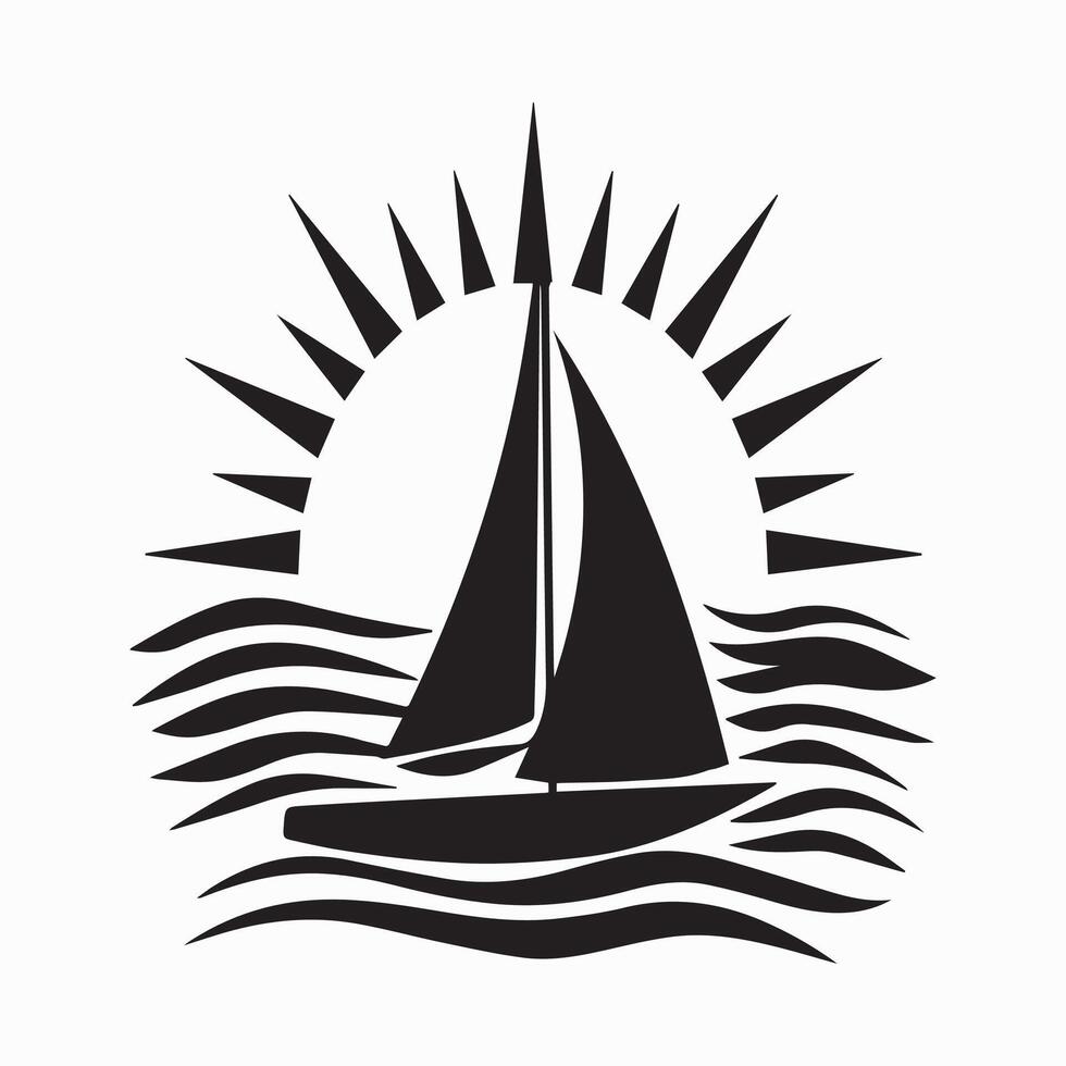 Sailing into the Sun vector