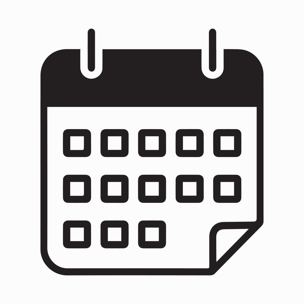 Calendar Page with Dates Icon vector