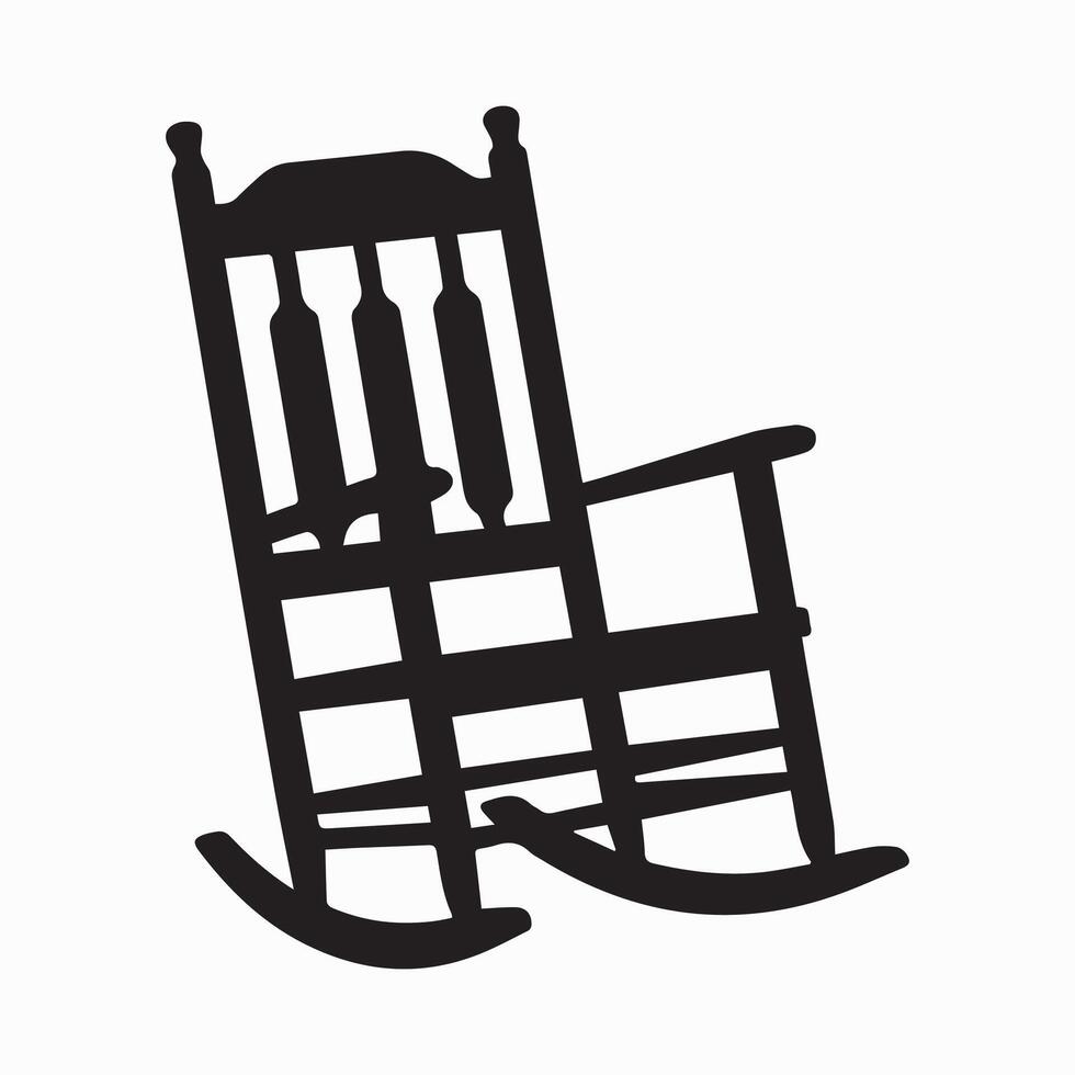 Classic Rocking Chair Design Icon vector