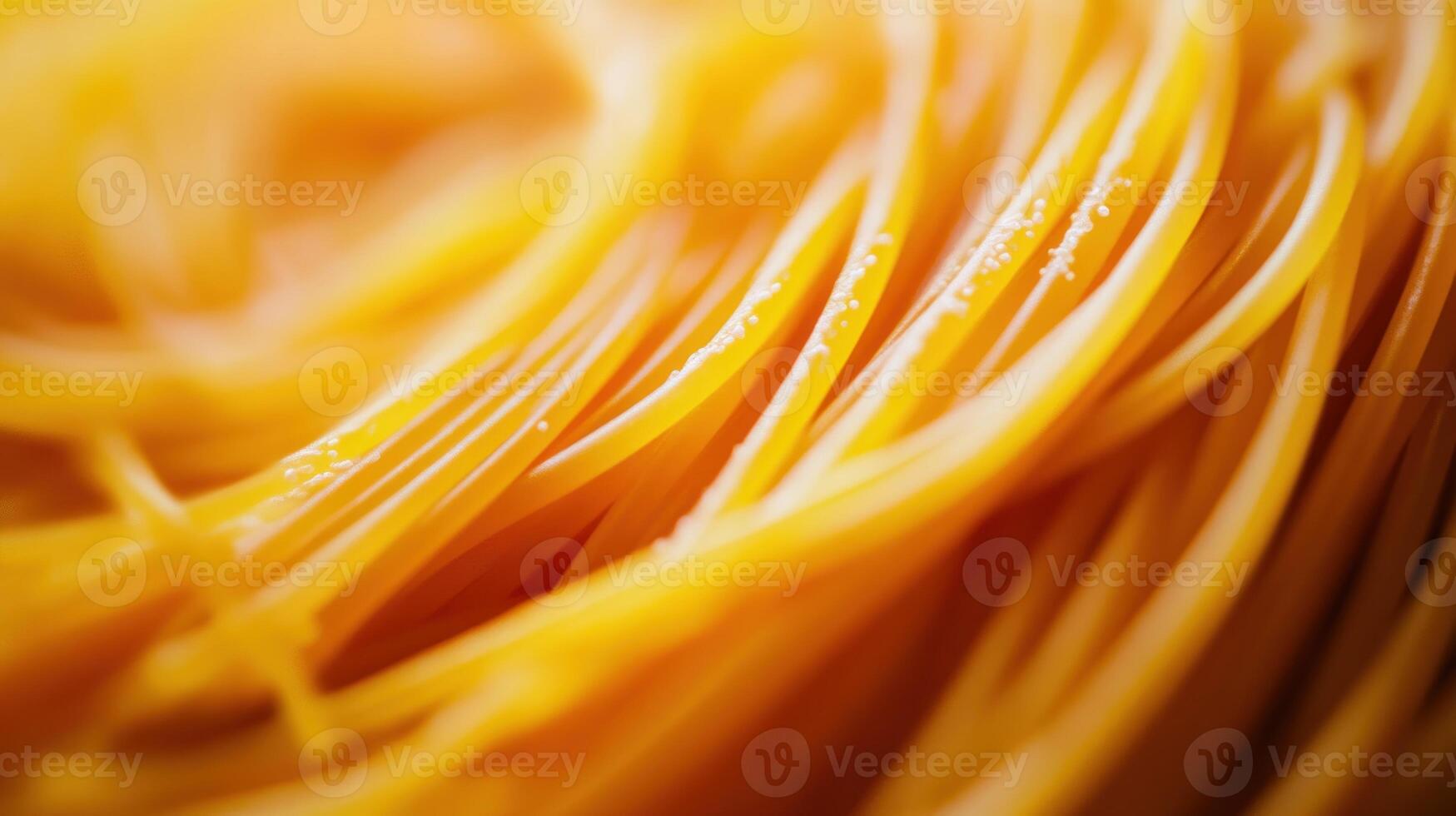 Close-up of golden pasta strands photo