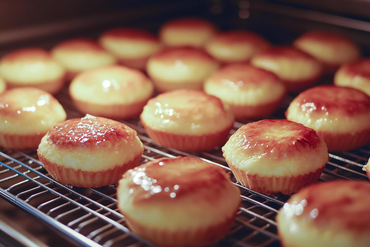Golden Baked Treats on Cooling Rack photo