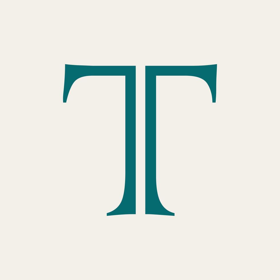 Letter T logo template Creative T Letter initial logo design vector