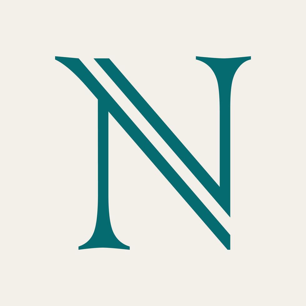 Letter n logo template Creative n Letter initial logo design vector