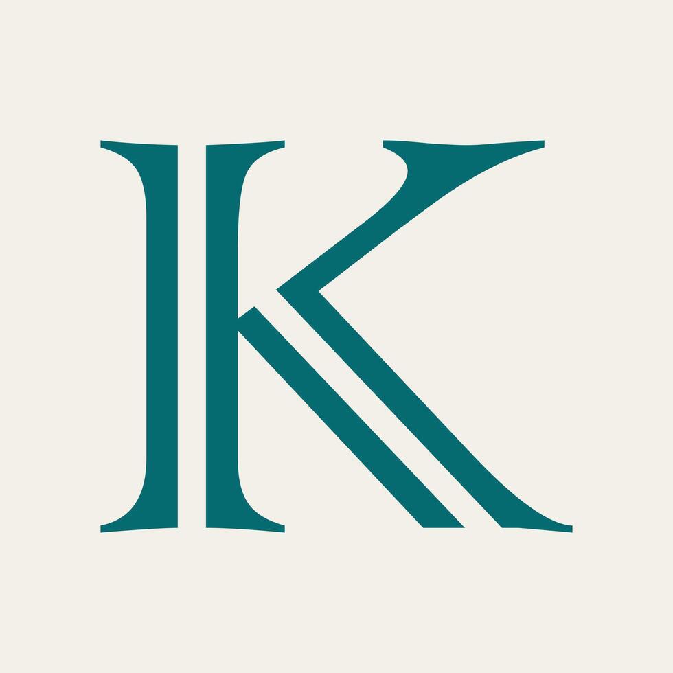 Letter k logo template Creative k Letter initial logo design vector