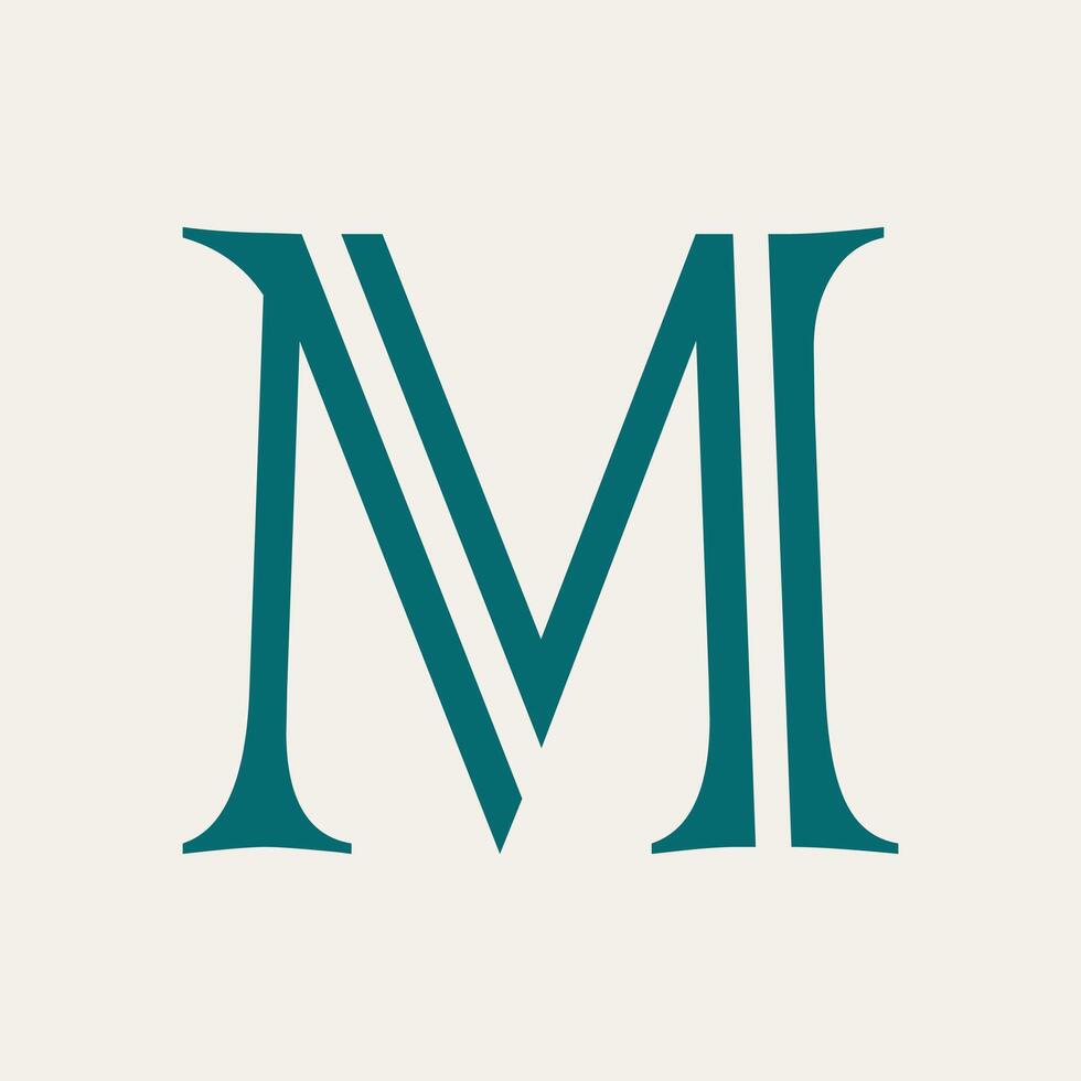 Letter m logo template Creative m Letter initial logo design vector