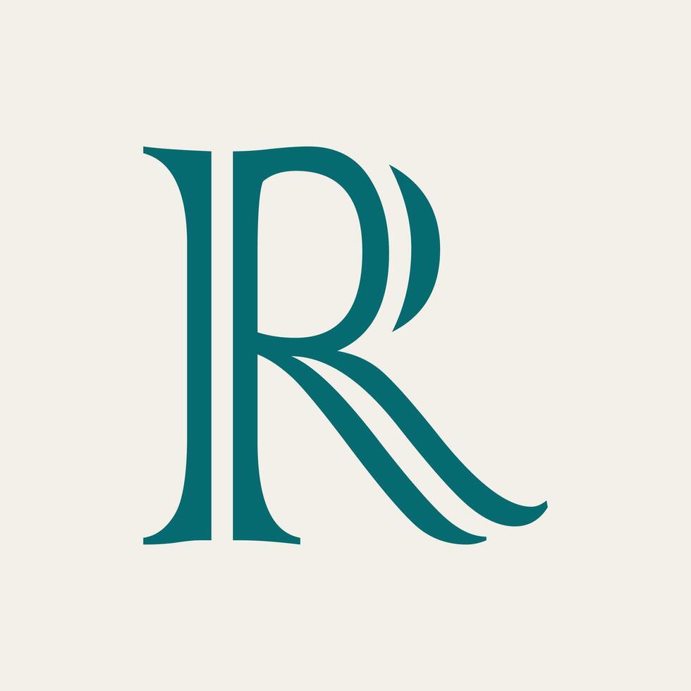 Letter R logo template Creative R Letter initial logo design vector