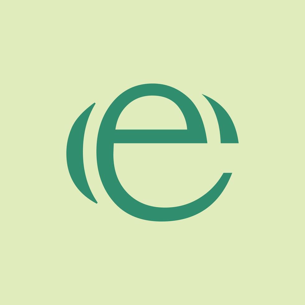 Letter E logo template Creative E Letter initial logo vector
