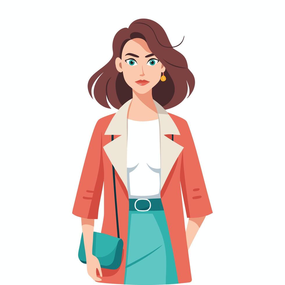 trendy modern women fashion minimalist vector