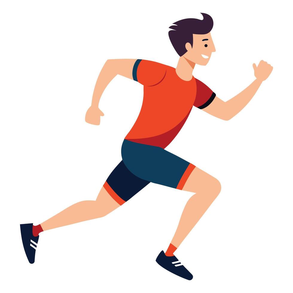 A man running clipart isolated on white background vector