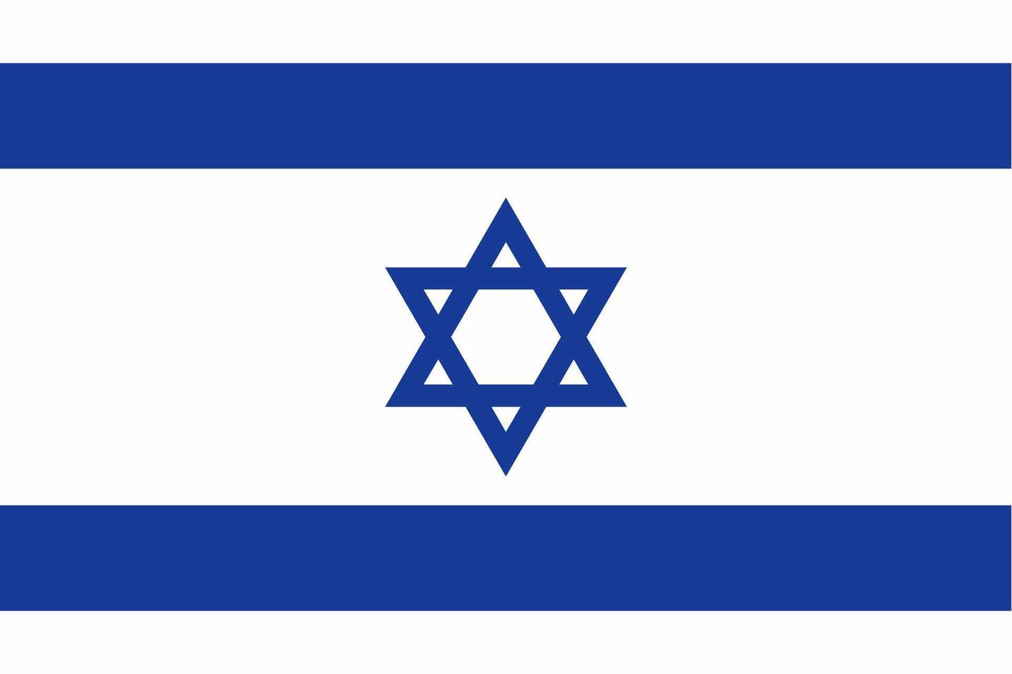 National flag of Israel. The flag of Israel . vector