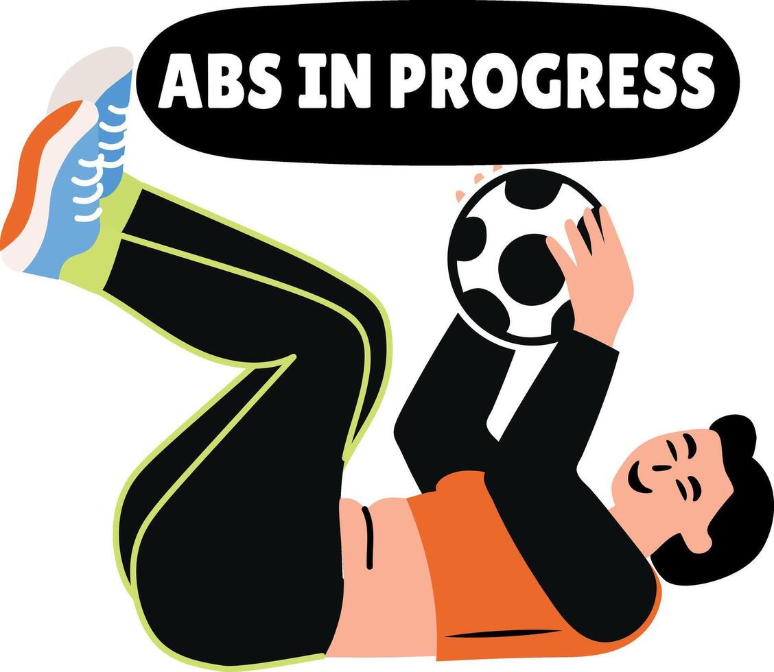 Flat sticker of a person lying on their back doing a core exercise vector