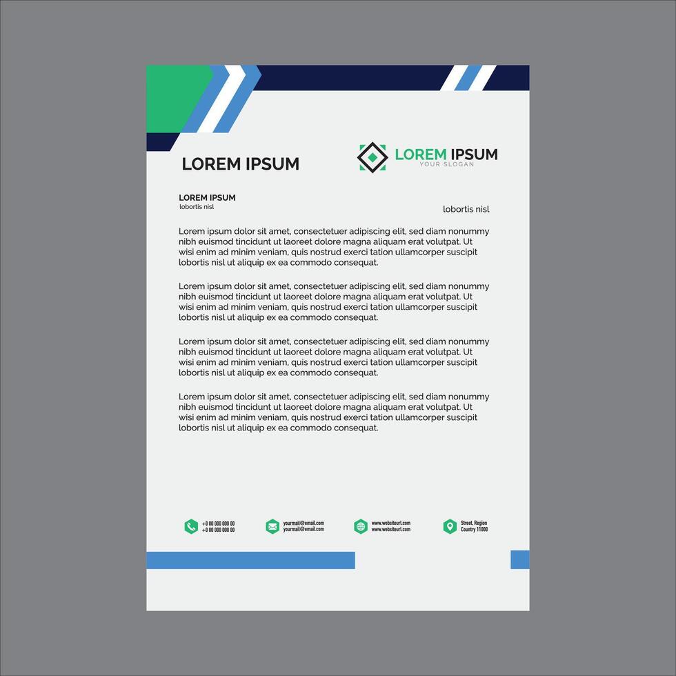 Letterhead Design Modern Business Letterhead Design Template vector