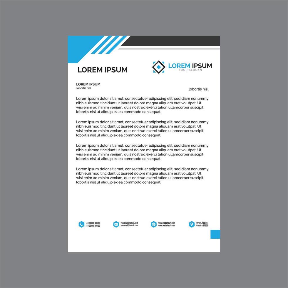 Modern Creative and Clean business style letterhead bundle of your corporate project design. vector