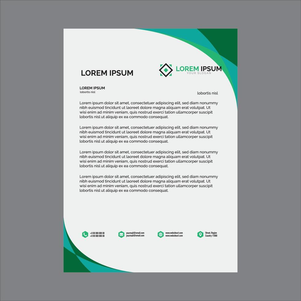 Letterhead template in Abstract style design vector