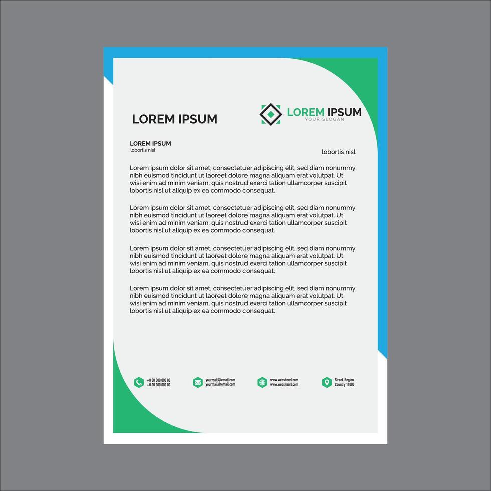 creative modern letterhead design template for your project. vector