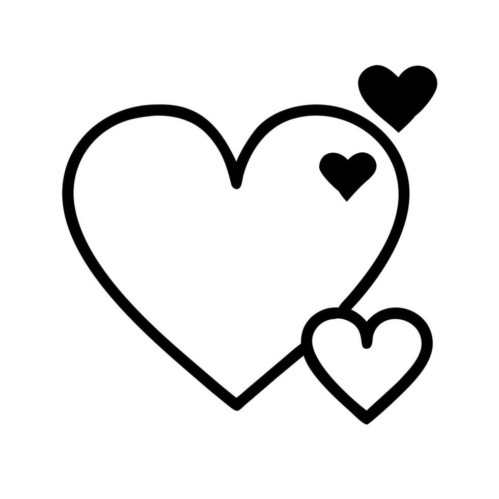 heart icon for love or care projects. Scalable and editable for cards posters or romantic designs. vector