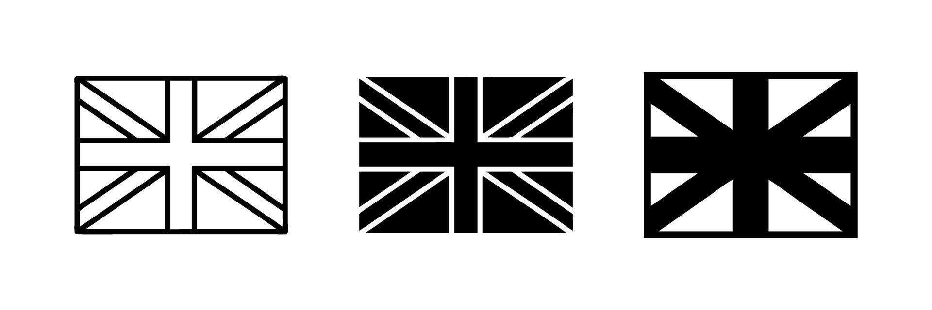 United Kingdom Flag Icon set vector