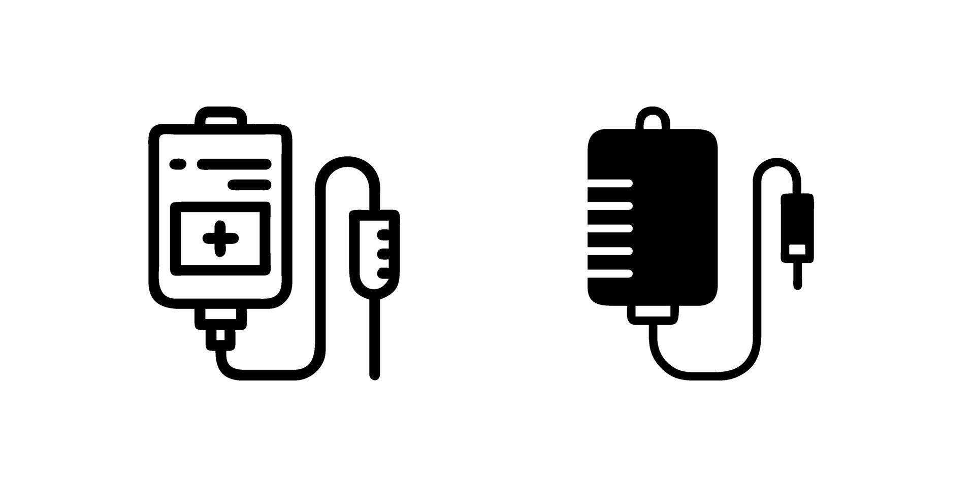 IV bag icons for medical or healthcare projects. Scalable and editable for hospital posters educational materials or health designs. vector