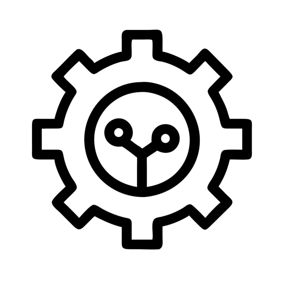 gear icon for technology or engineering projects. Scalable and editable for tech designs posters or industrial applications. vector