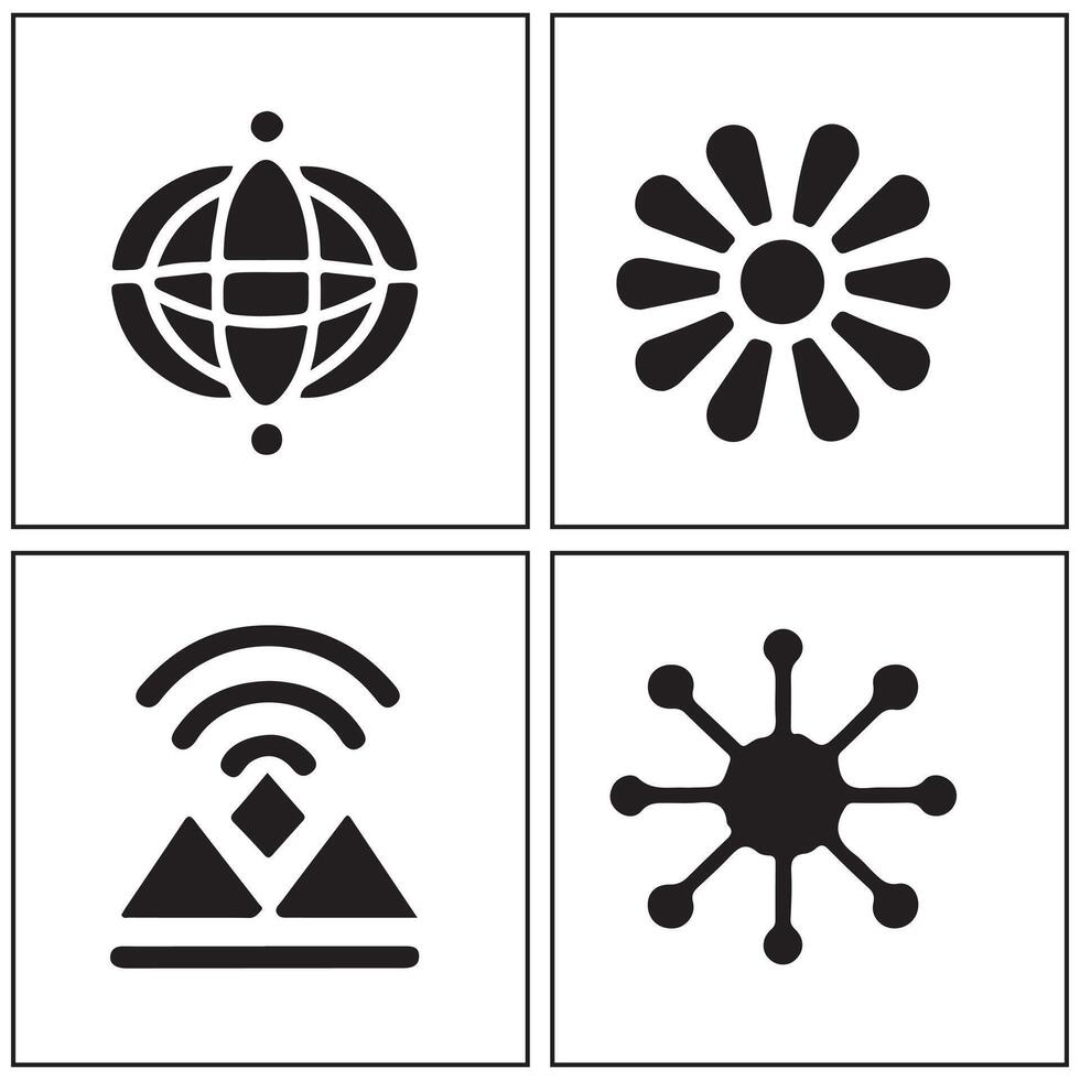 Multi-Purpose Icons Collection Essential Symbols for Various Actions vector