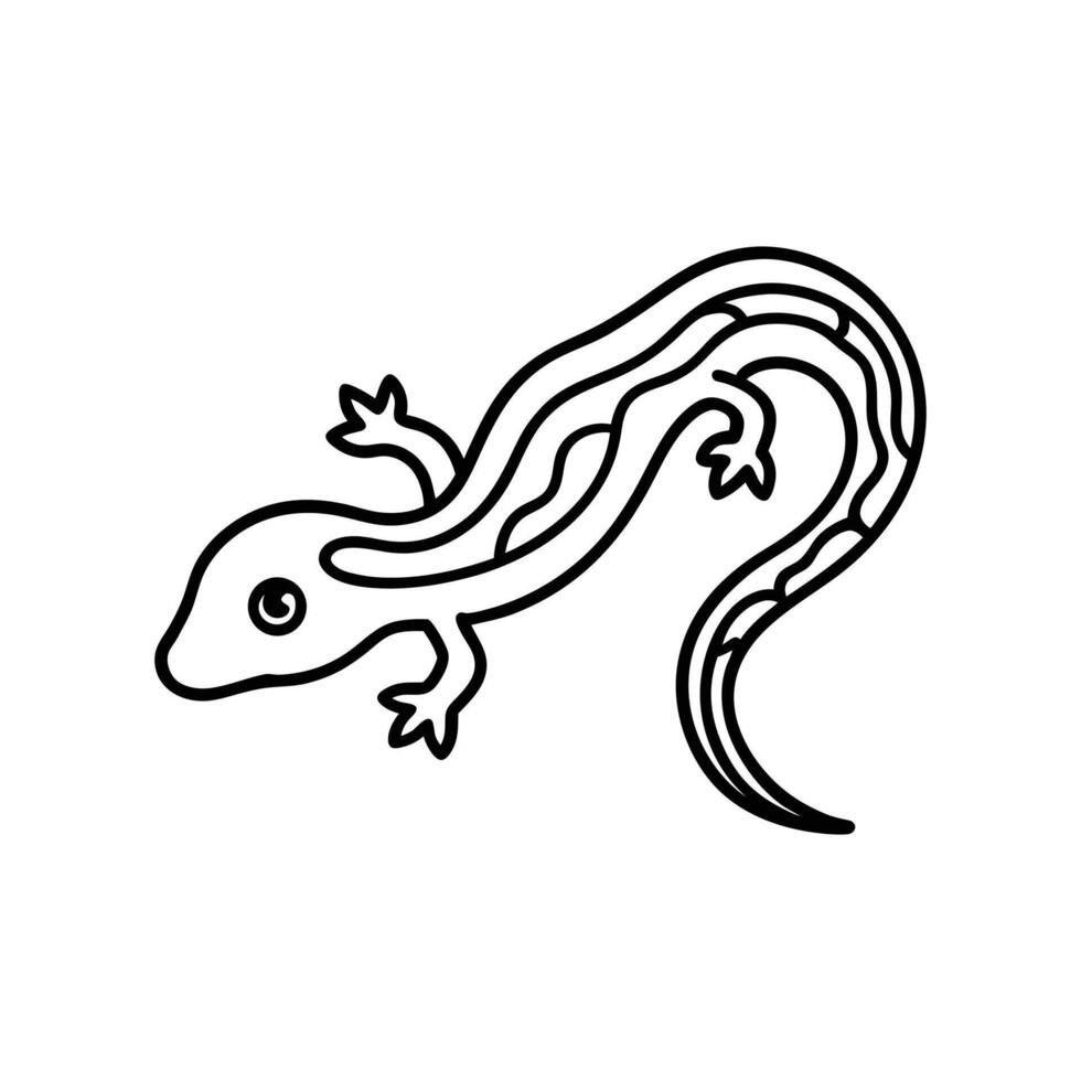 a black and white drawing of a lizard vector