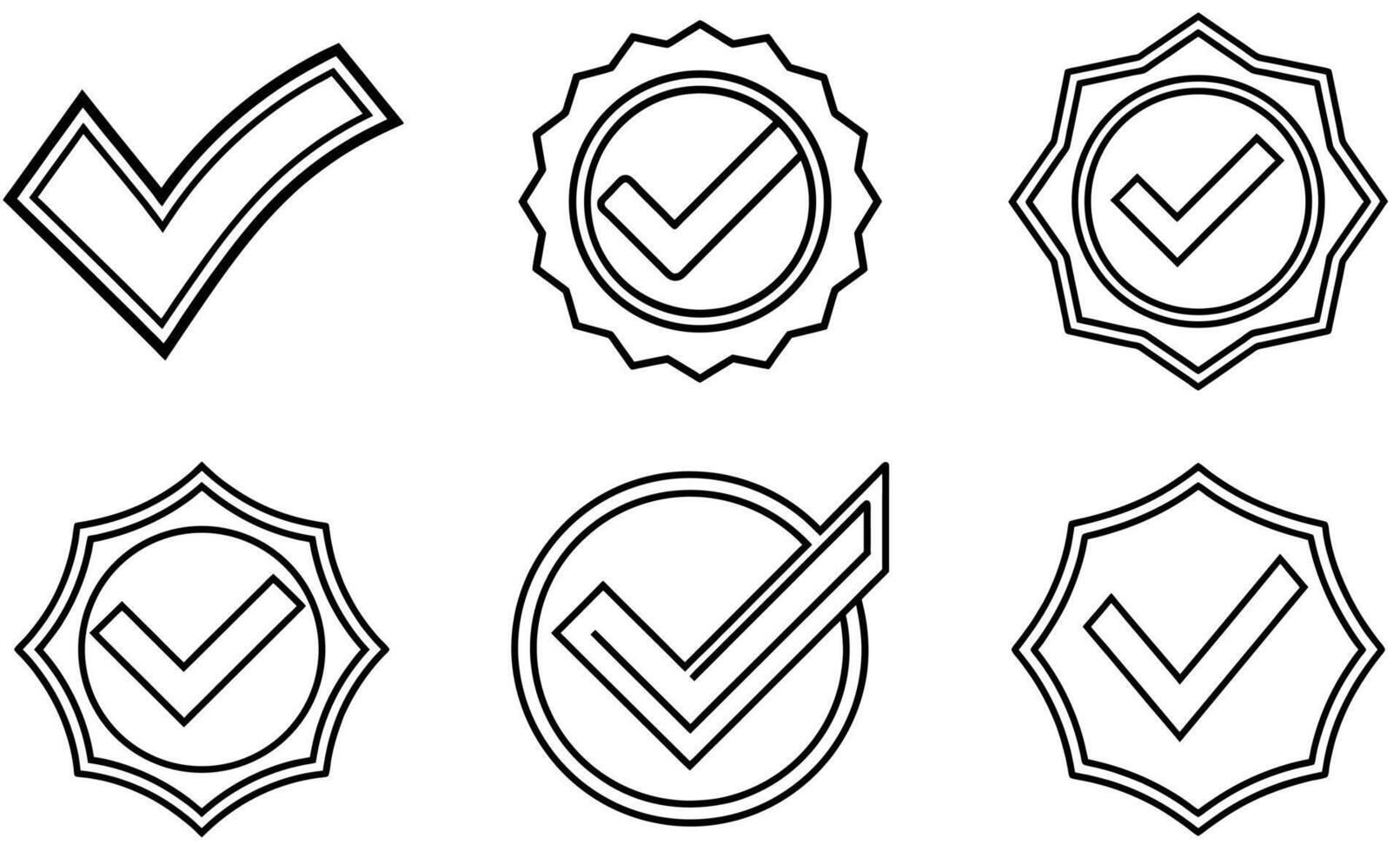 Shield and Checkmark Icons set vector