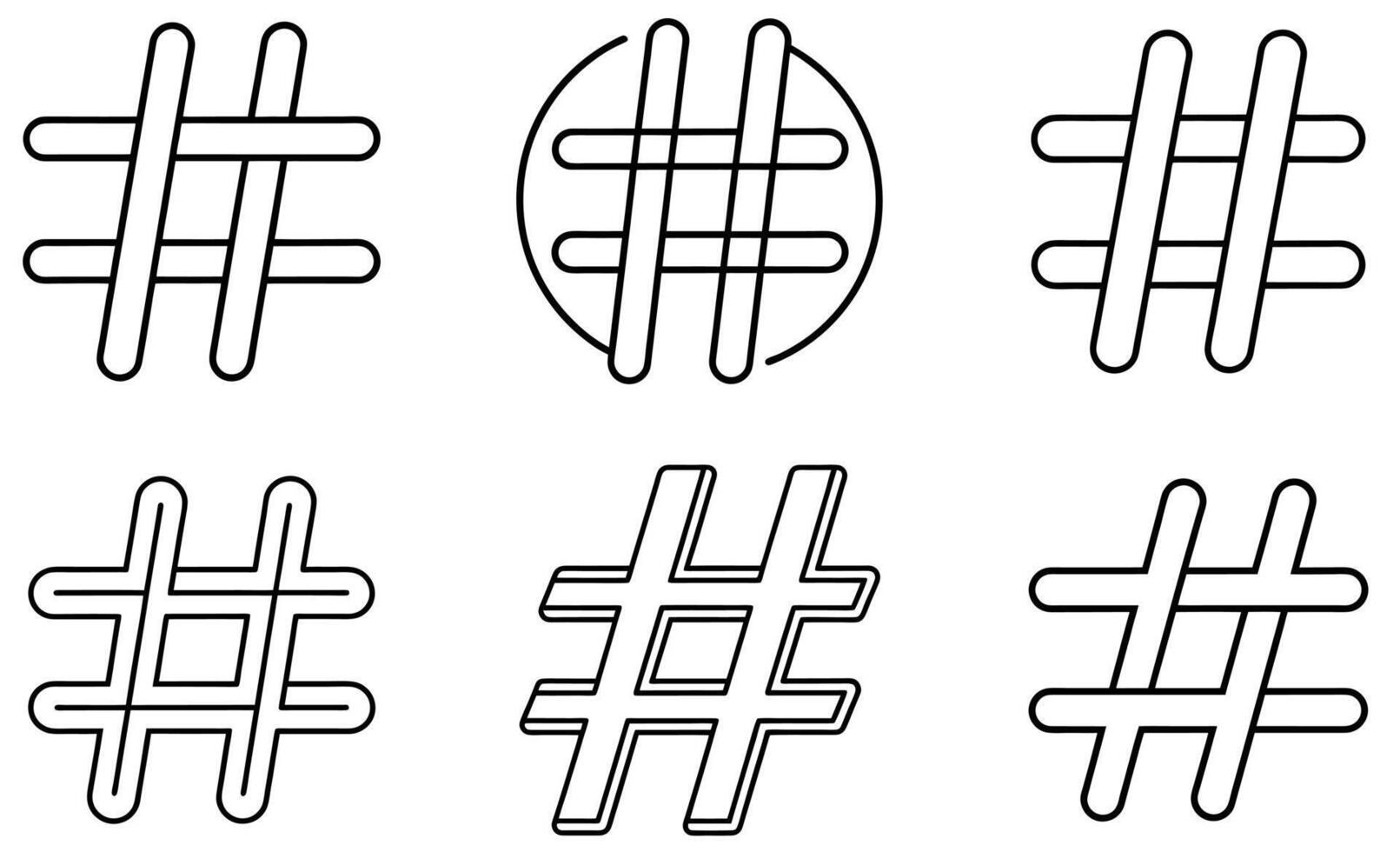 Hash Tag Geometric Pattern design vector