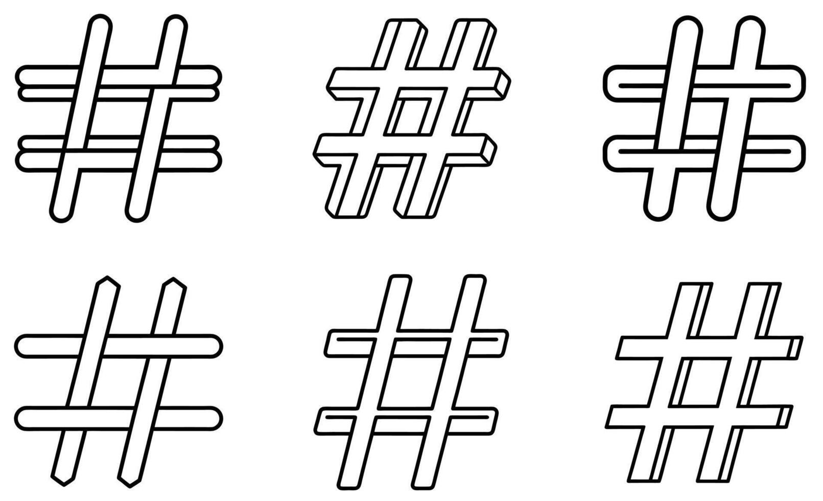 Hash Tag Geometric Pattern vector