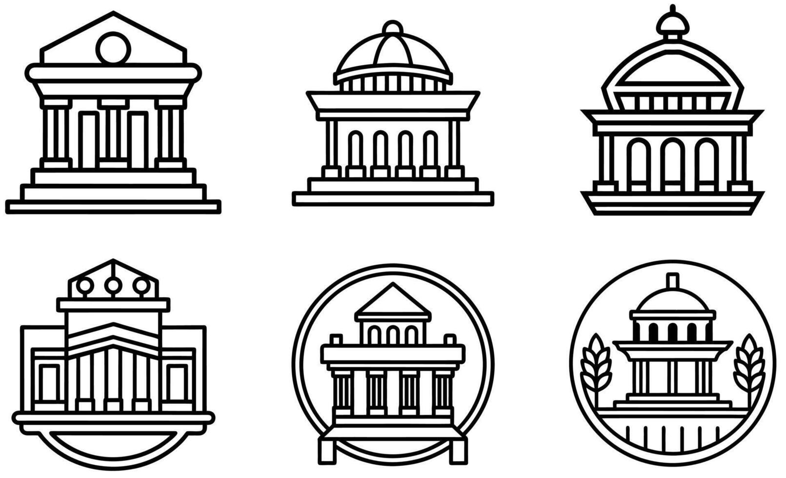 Minimalist Architectural Buildings vector